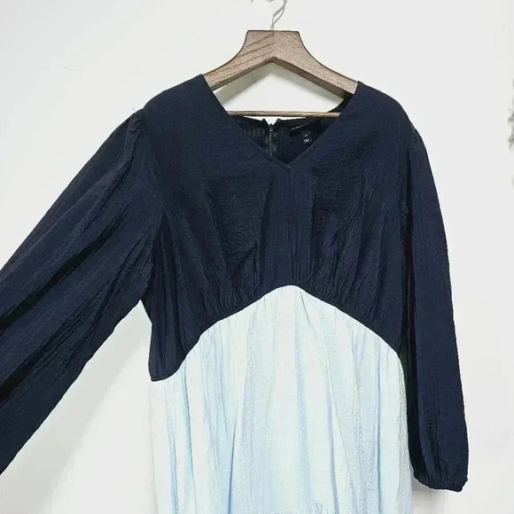 Lane Bryant 22 color block parachute tiered maxi dress - Picture 4 of 10